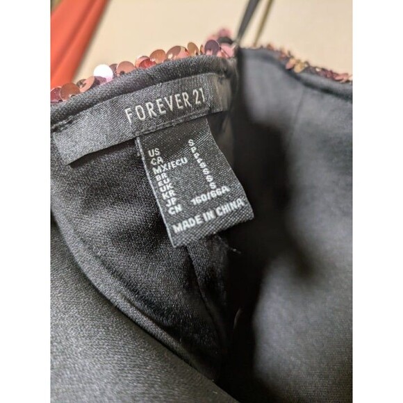 Rose Gold Sequin Drape Mini Skirt Size Small Forever 21 Clubwear Y2K Bimbocore - Picture 7 of 10